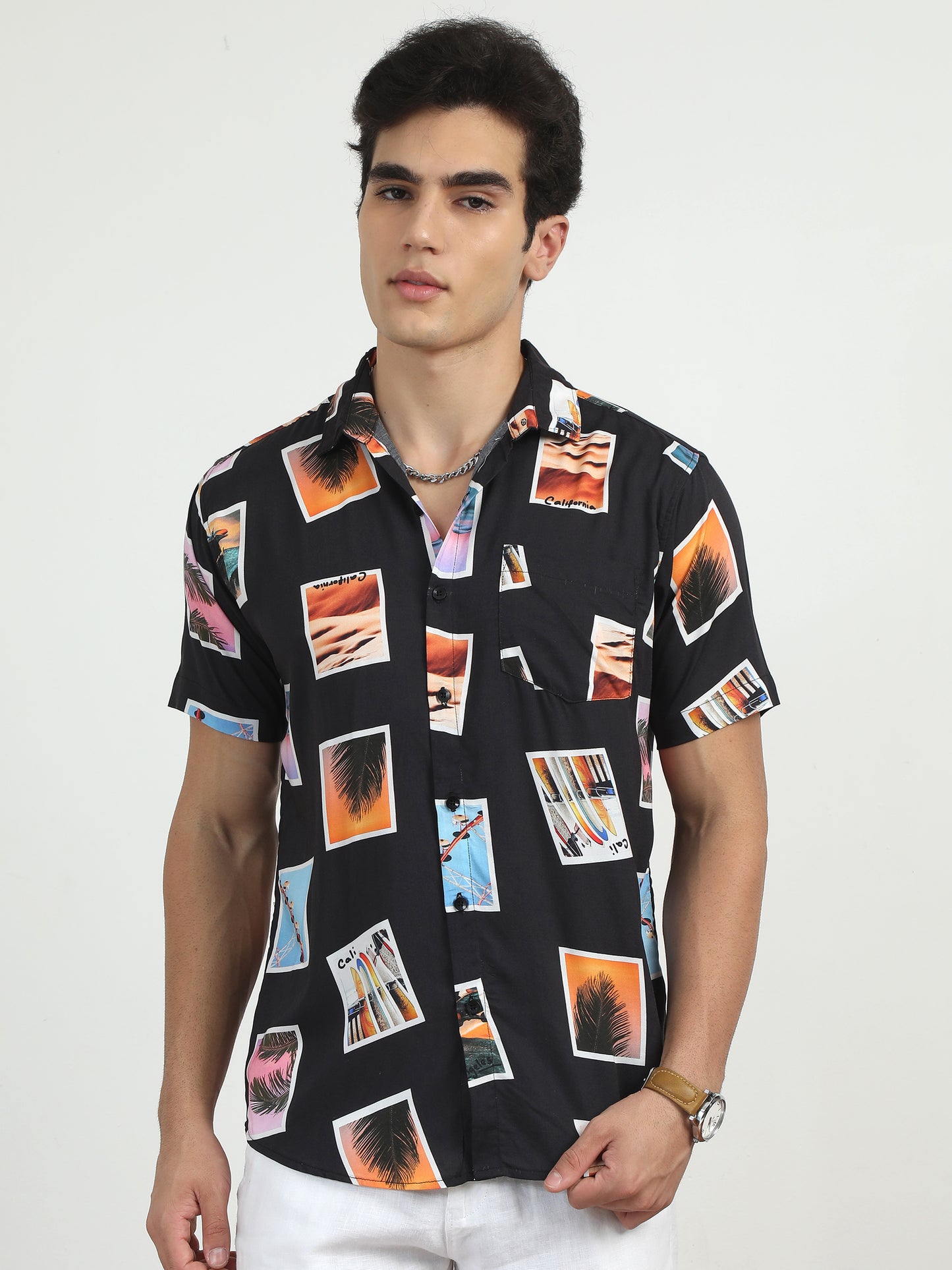 Black Half Sleeve Shirt​  for men 