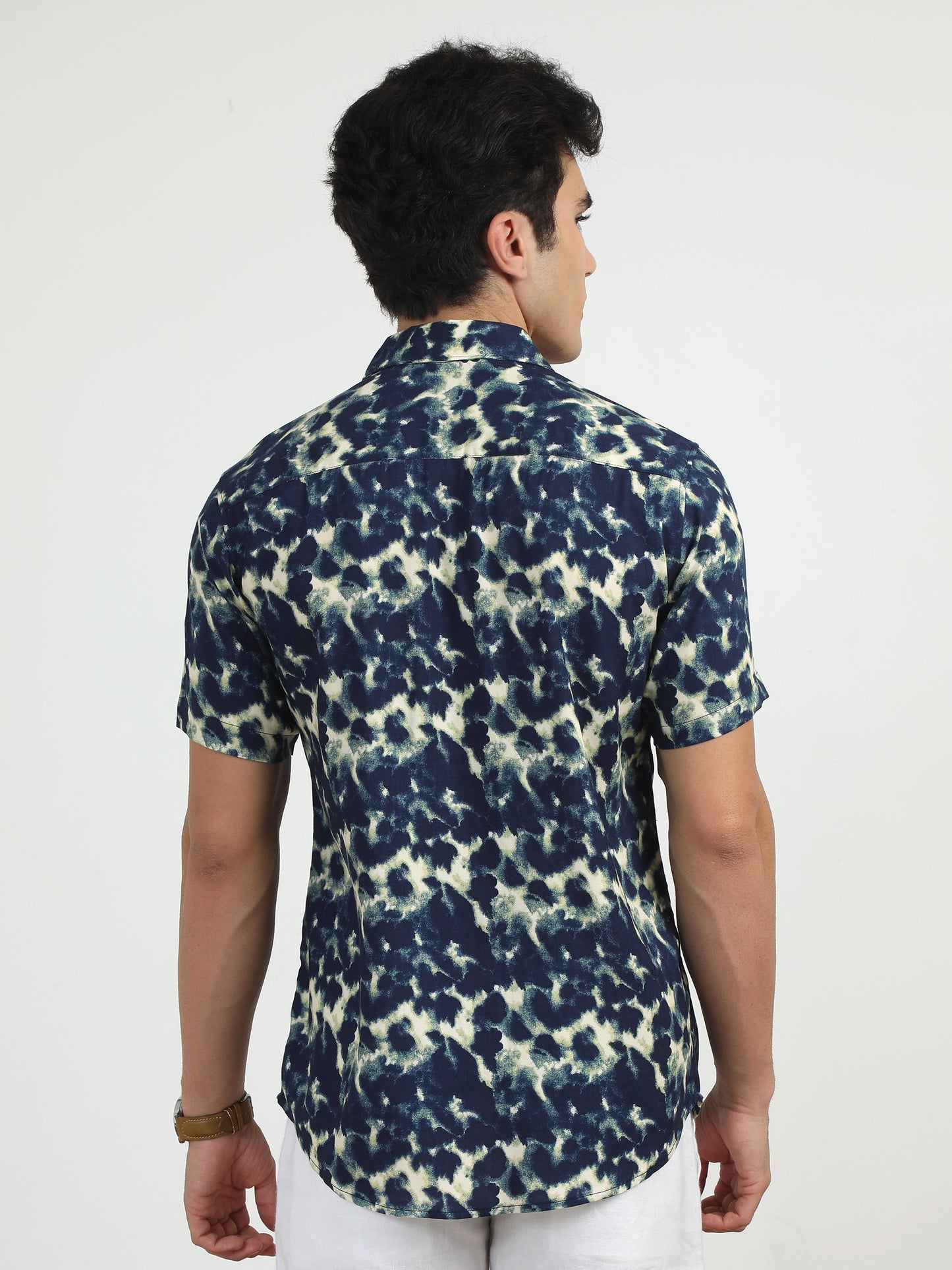 Blush Blue Printed Shirt For Men​ 