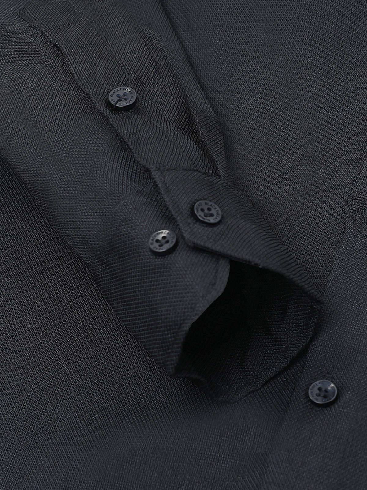 Men’s Black Pure Linen Shirt by Black Thread