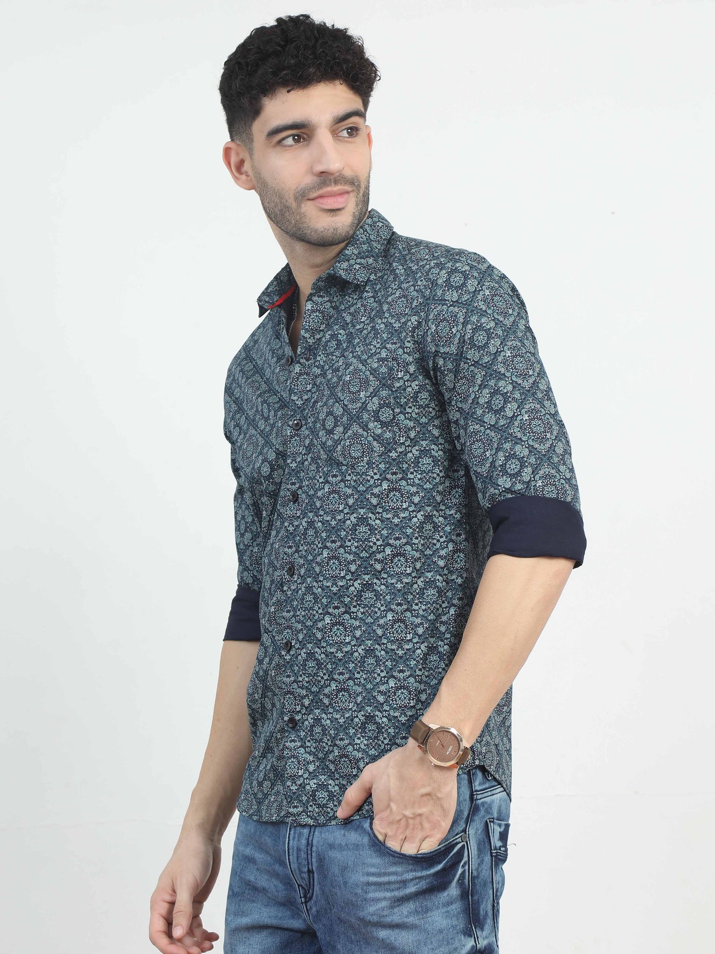 Traditional designer printed shirts for men