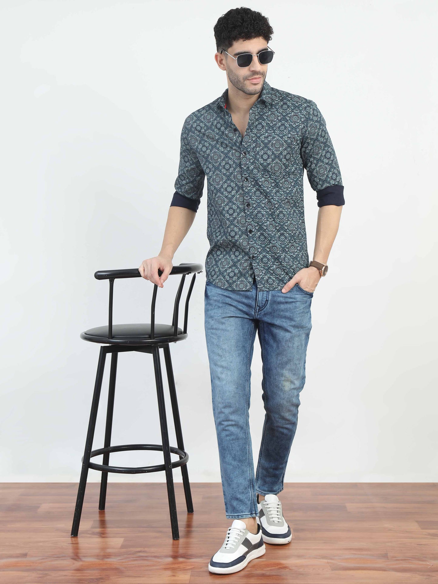 Traditional designer printed shirts for men