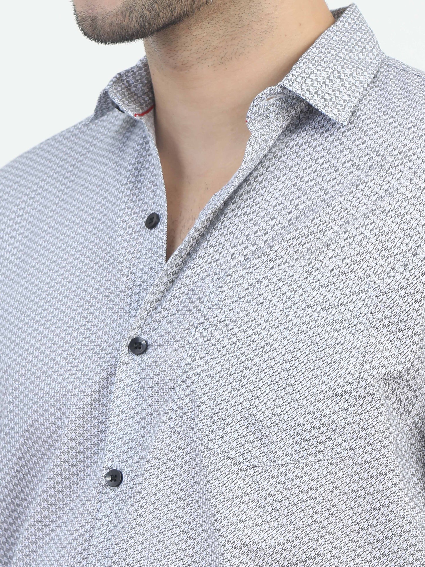 Sea Mist Dotted mens casual printed shirts