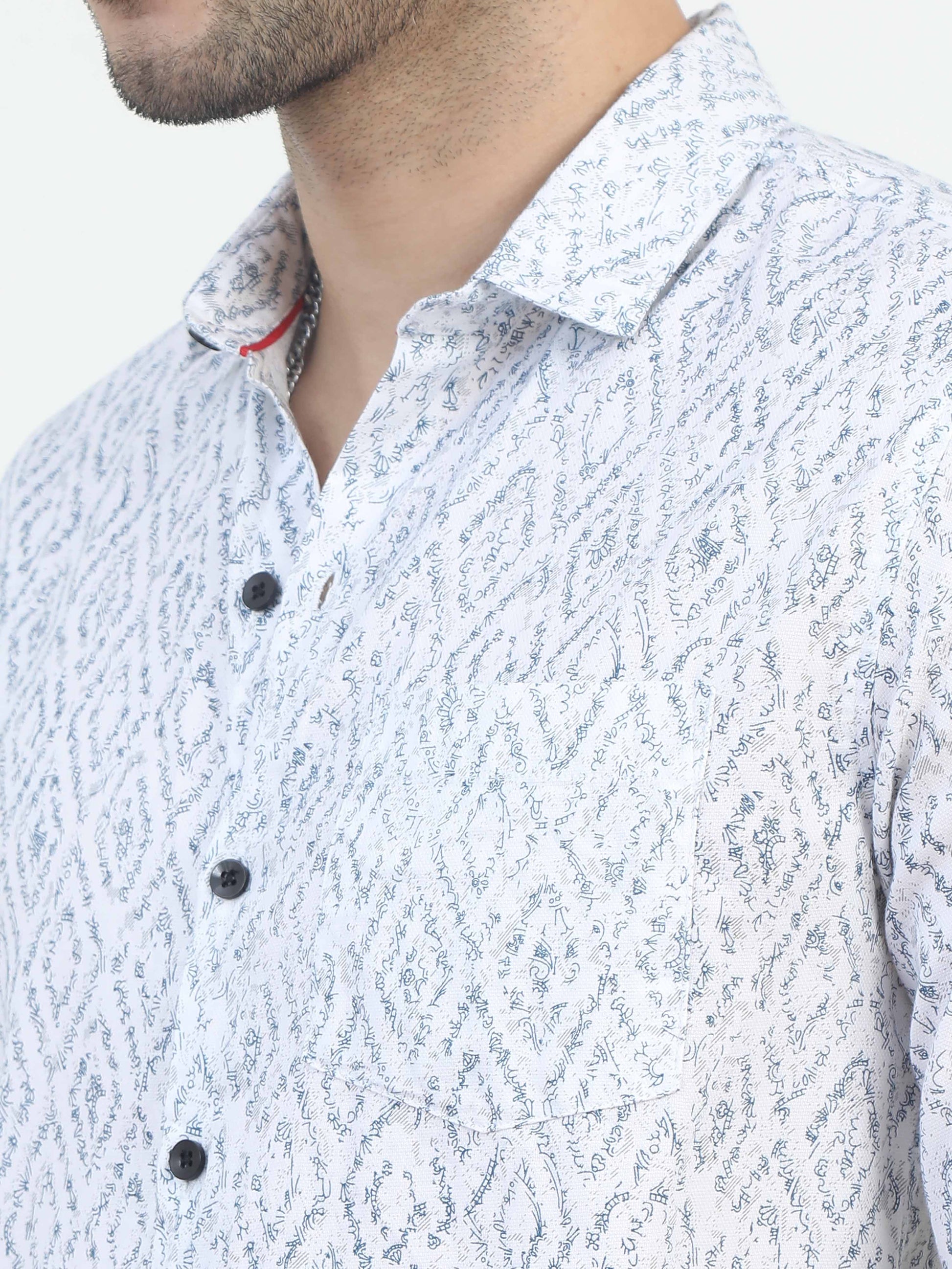 White All Over diamonds shirt for men