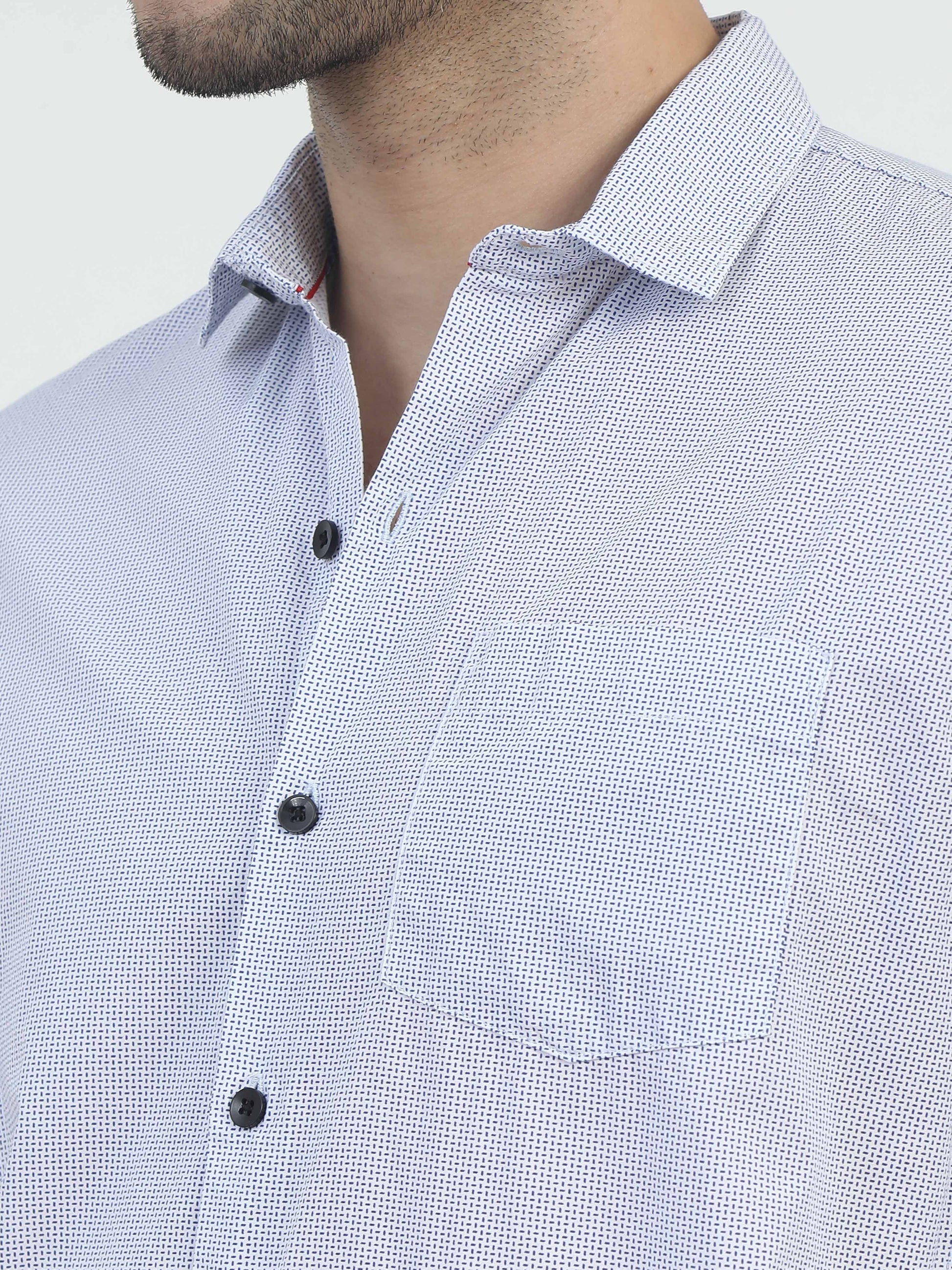  Light Lavender Lines Printed Shirt for men