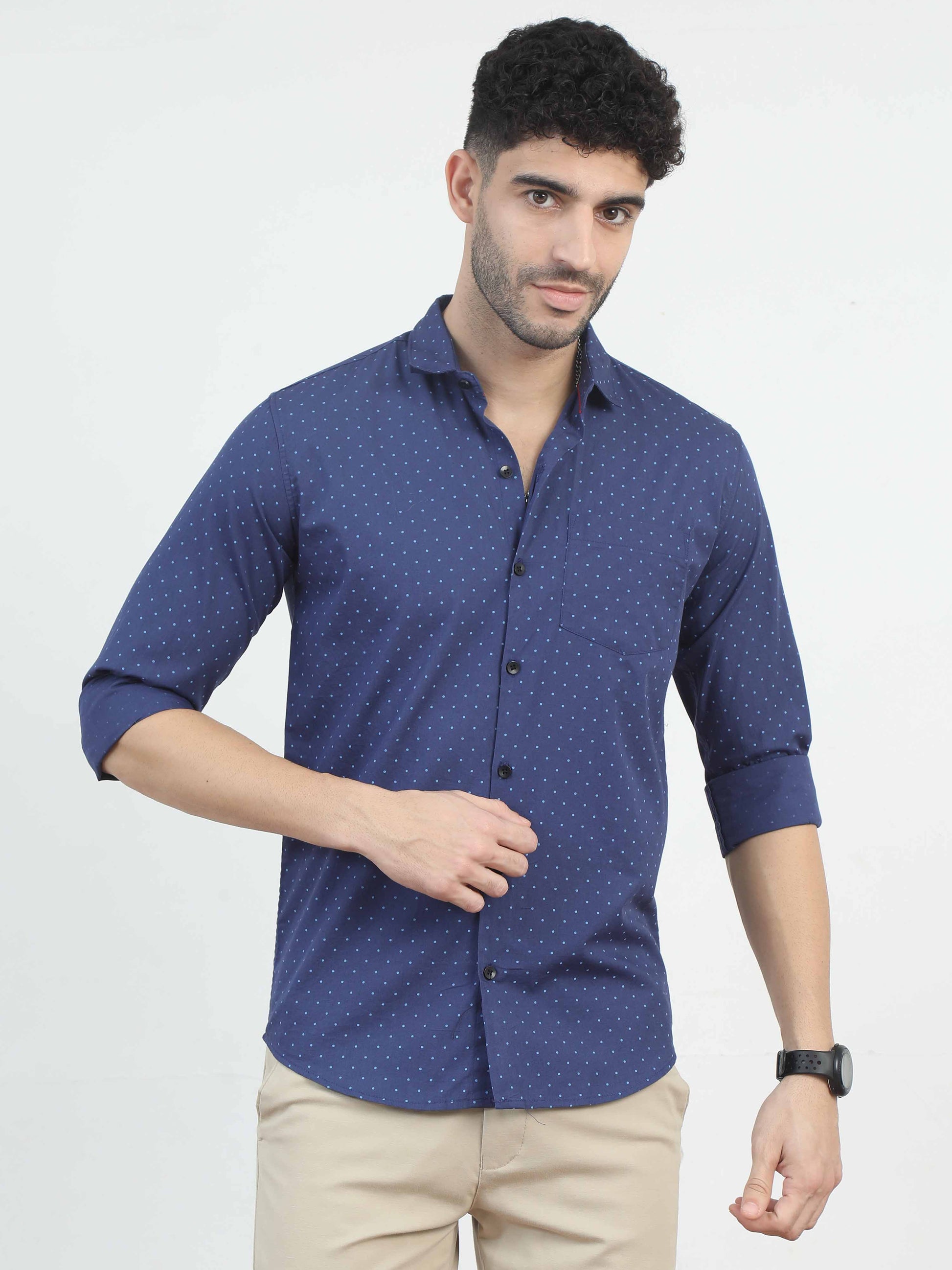 Baltic Sea Dots Printed Shirt for men