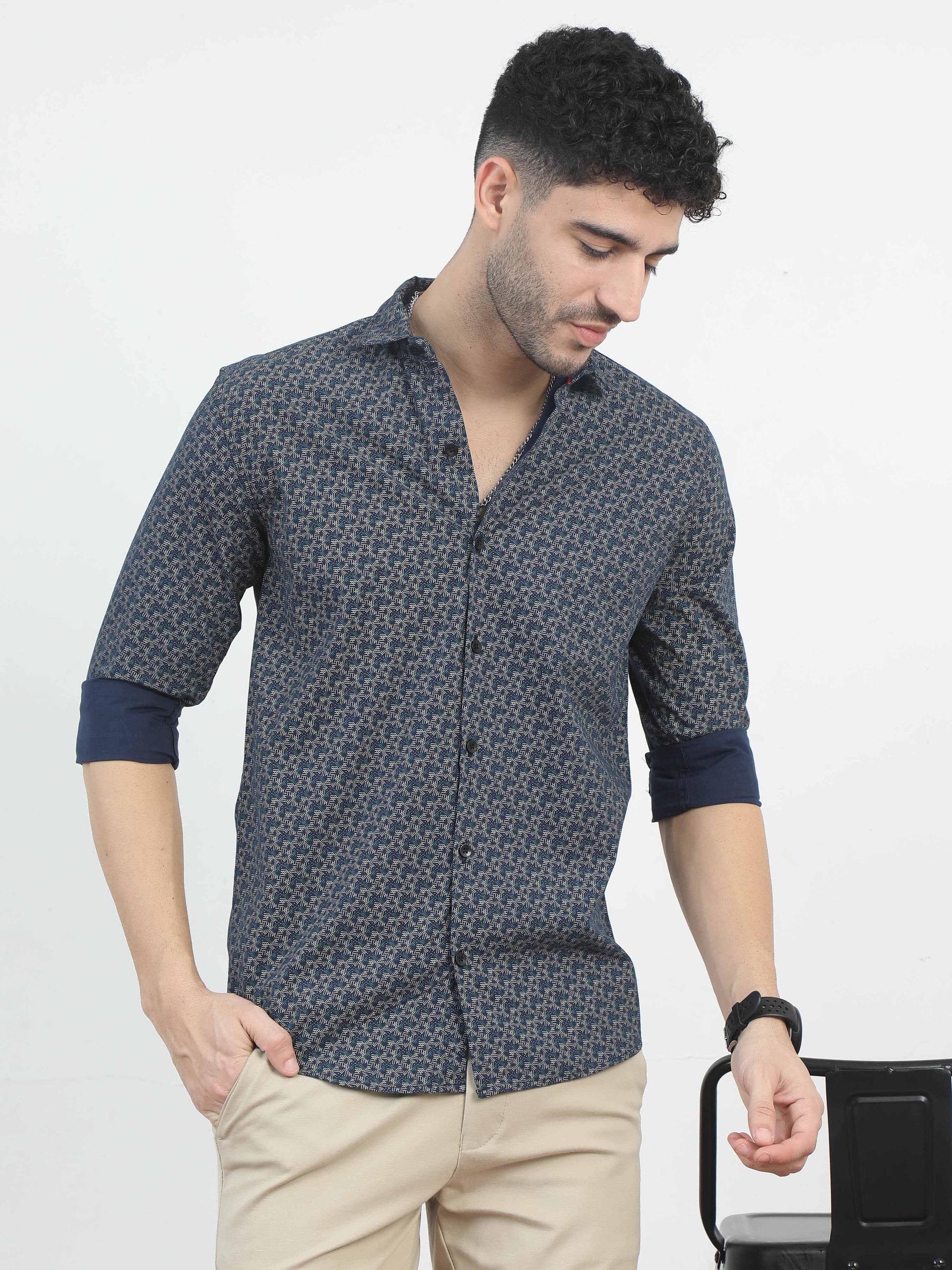 All over printed Geometric Shirt for men