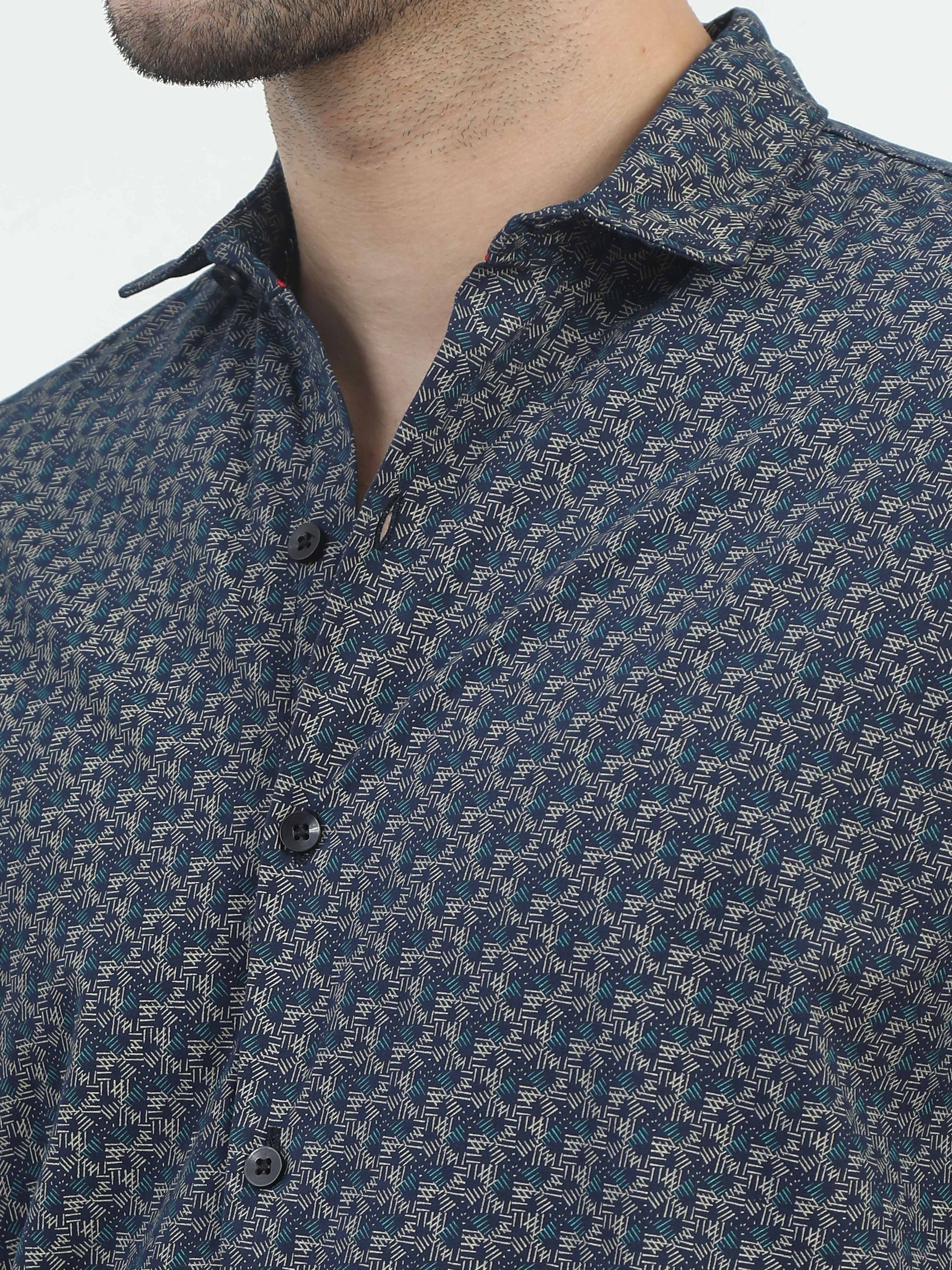 All over printed Geometric Shirt for men