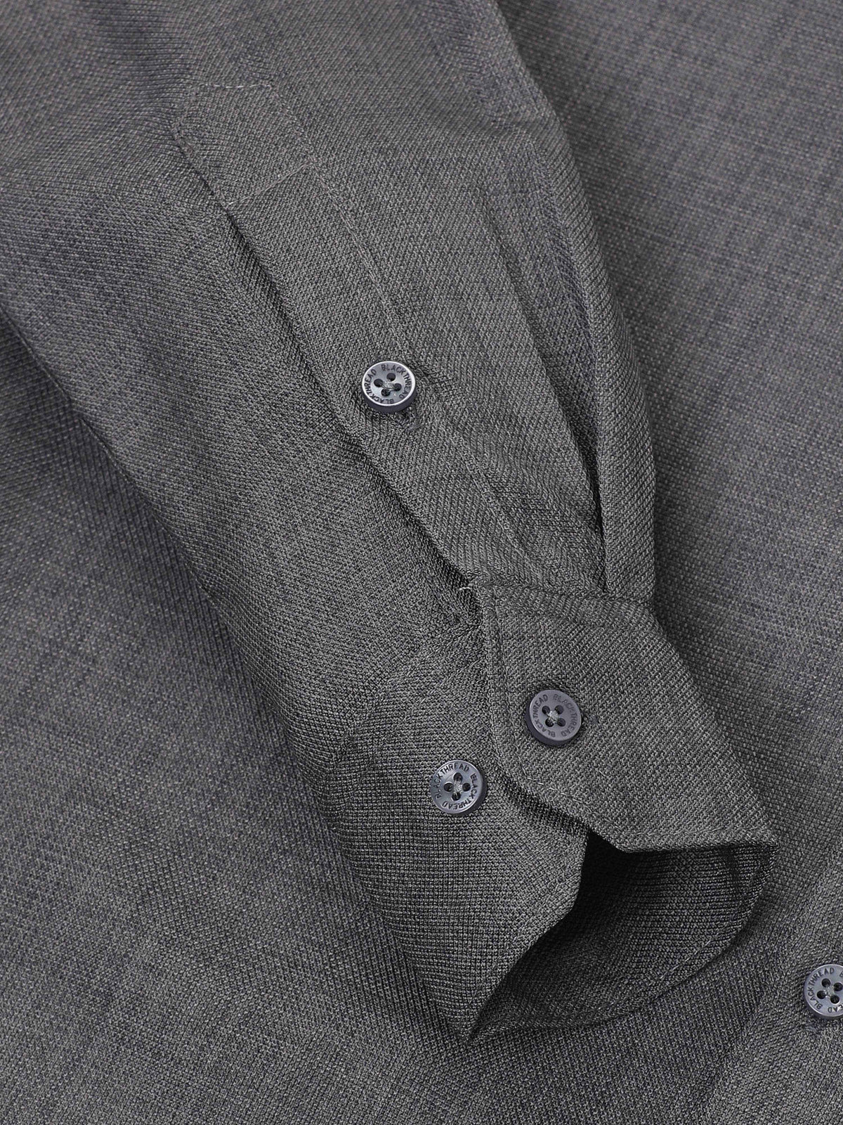 Men’s Charcoal Grey Pure Linen Shirt by Black Thread