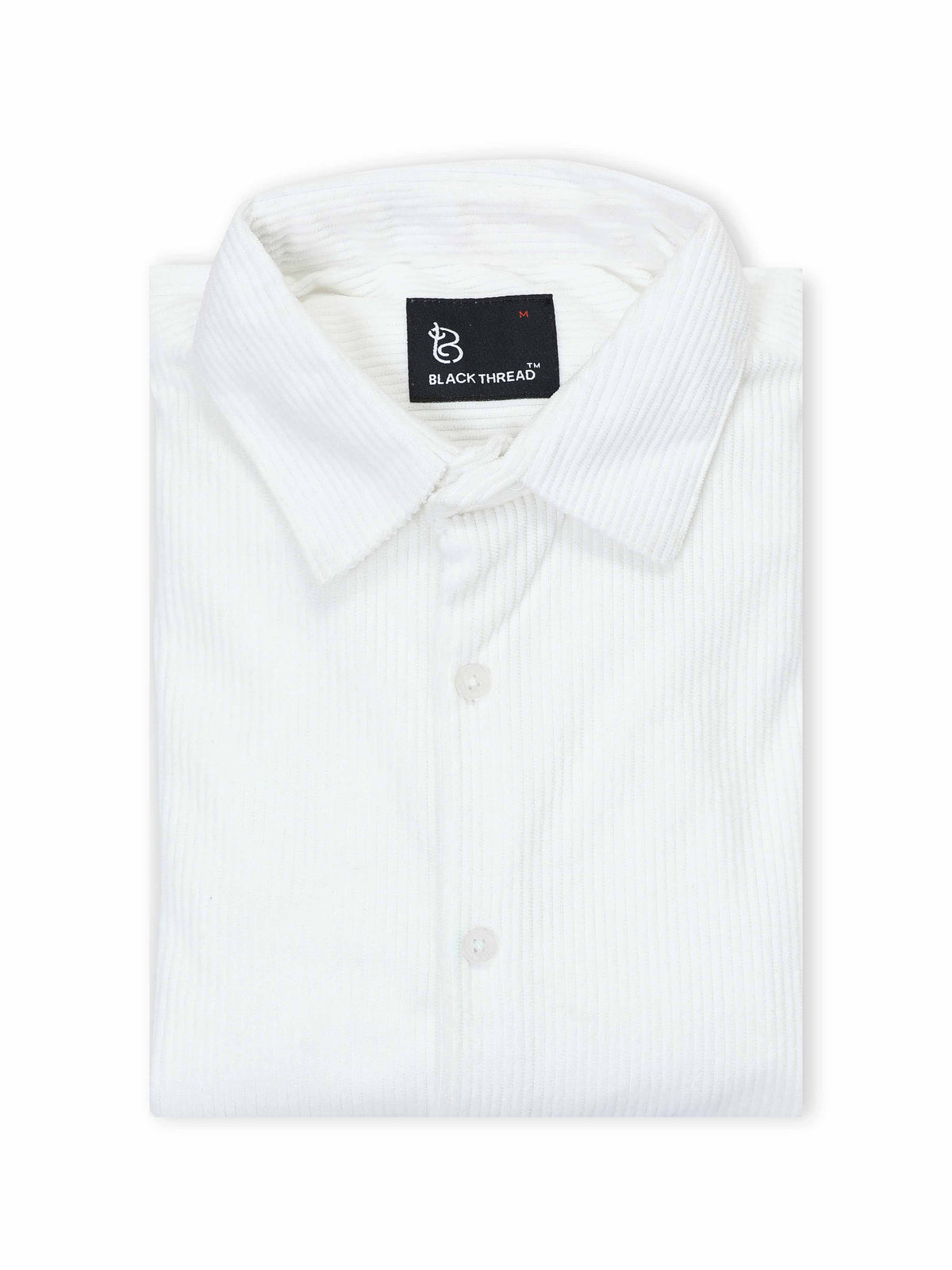 White Full sleeve Corduroy Shirts