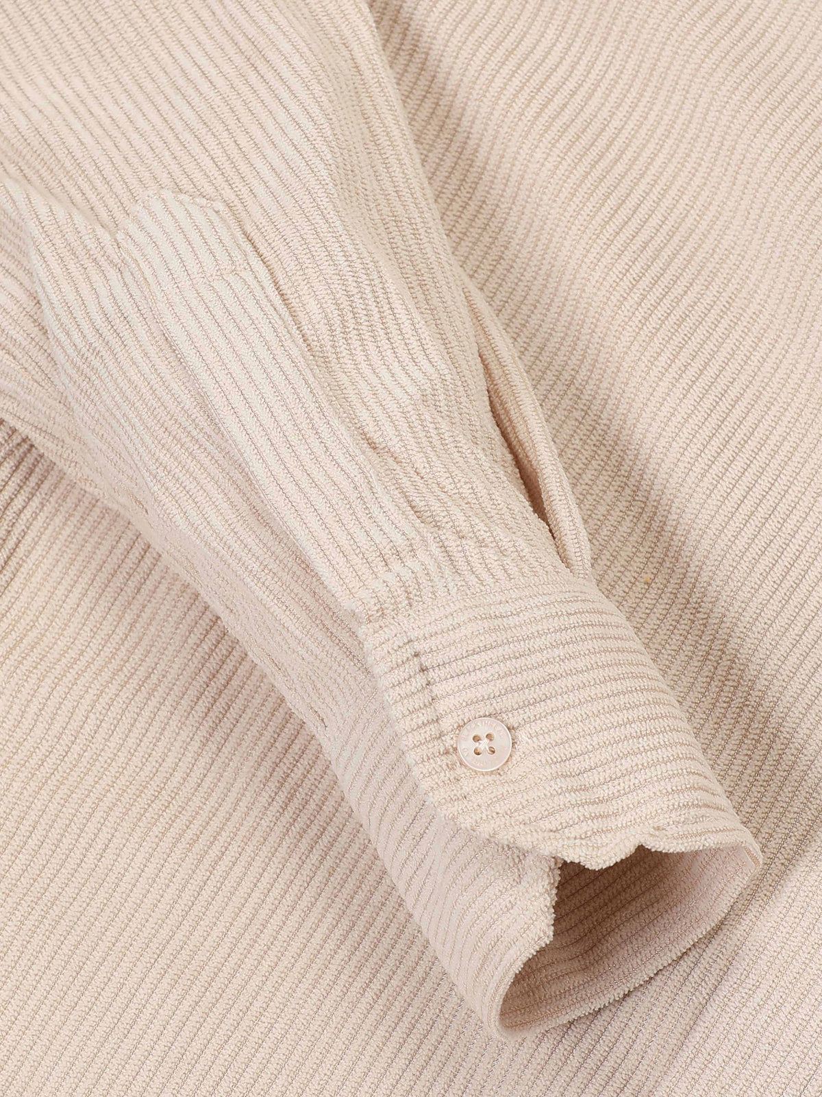 Beige Full sleeve Corduroy Shirts