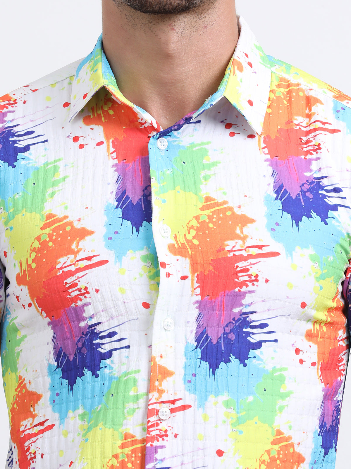 Multi Half Sleeve Poly Cotton Digital Print Shirts