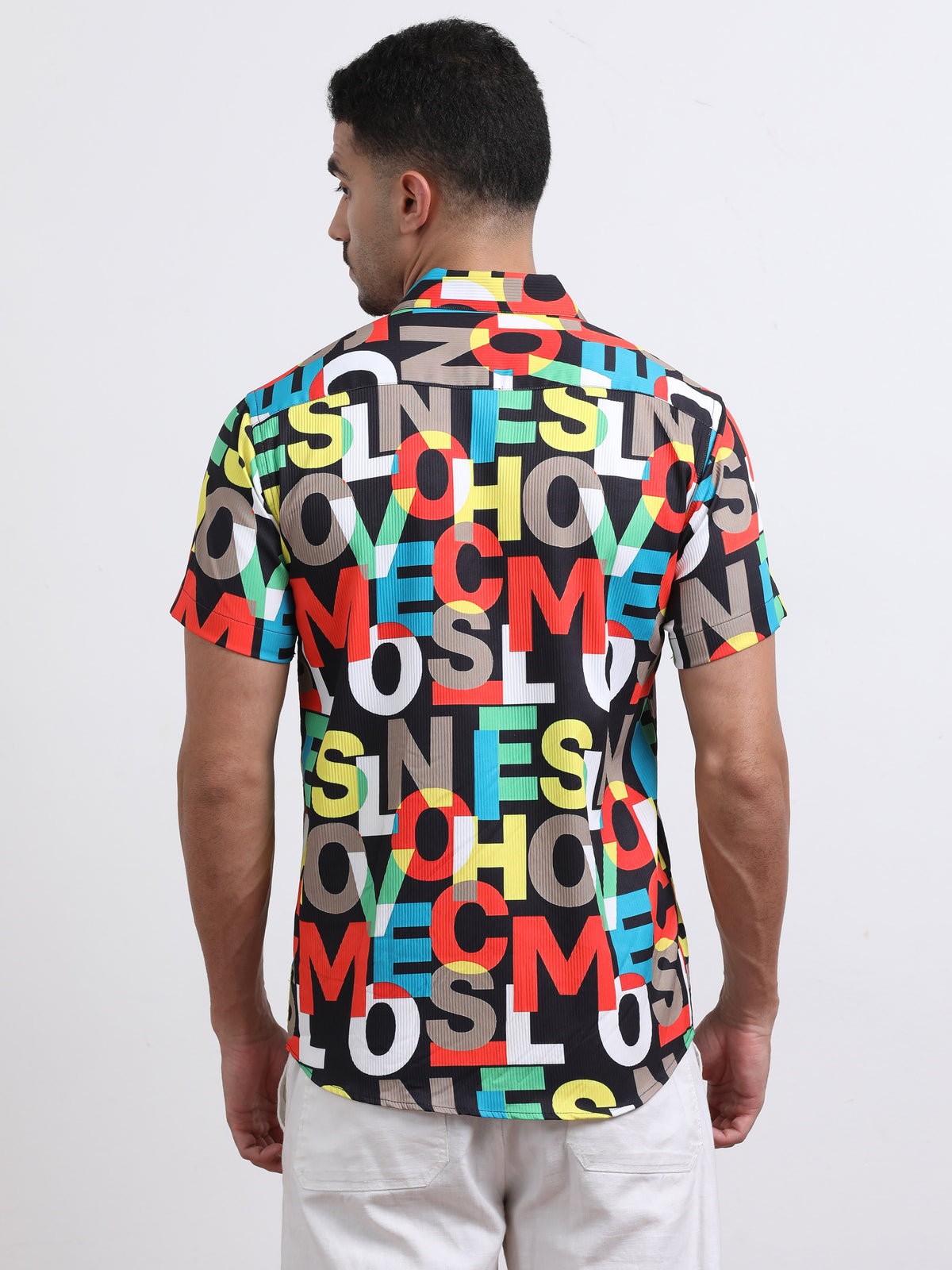 Multi Half Sleeve Poly Cotton Digital Print Shirts