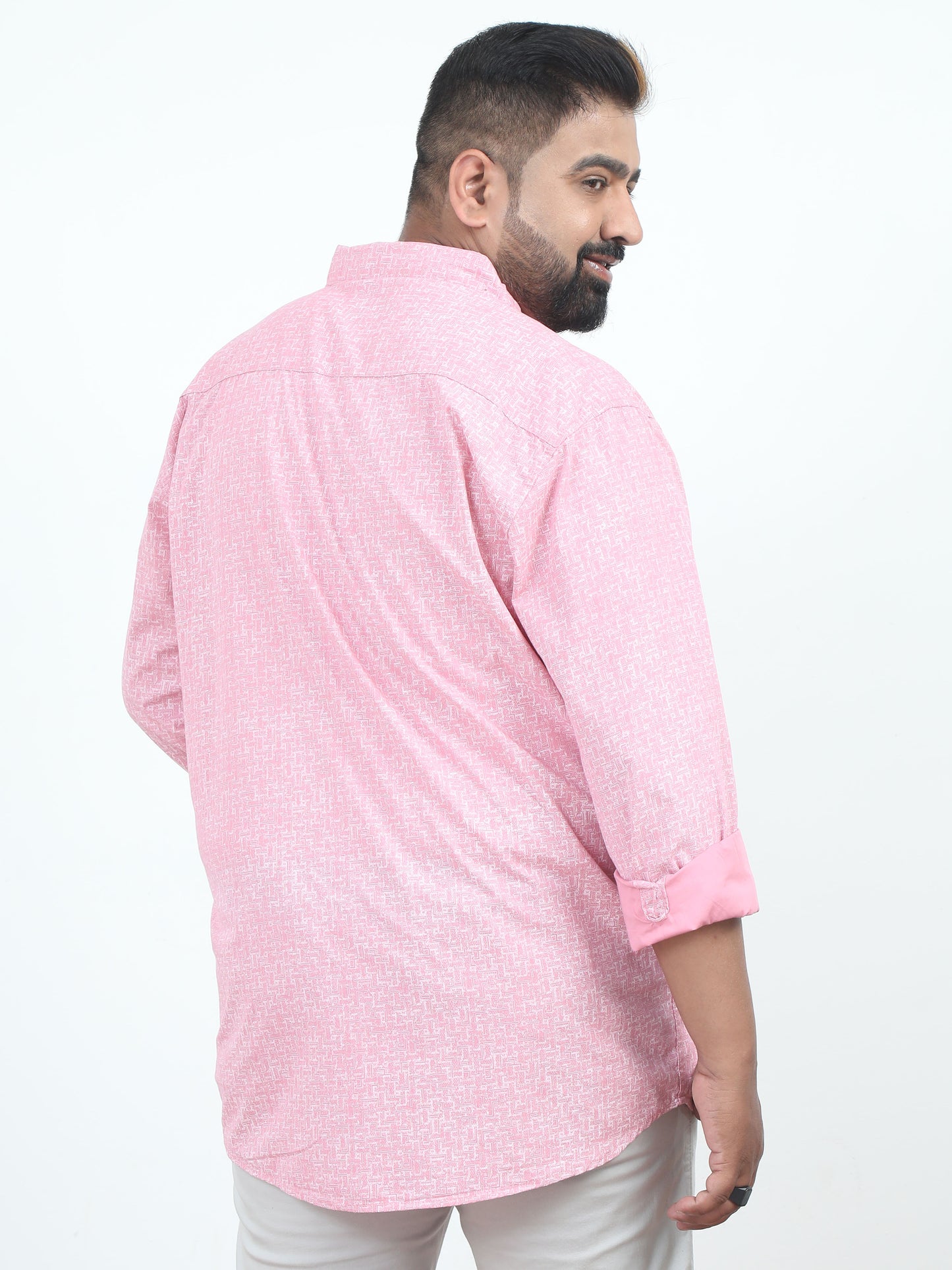 Pink Printed Plus Size Shirt