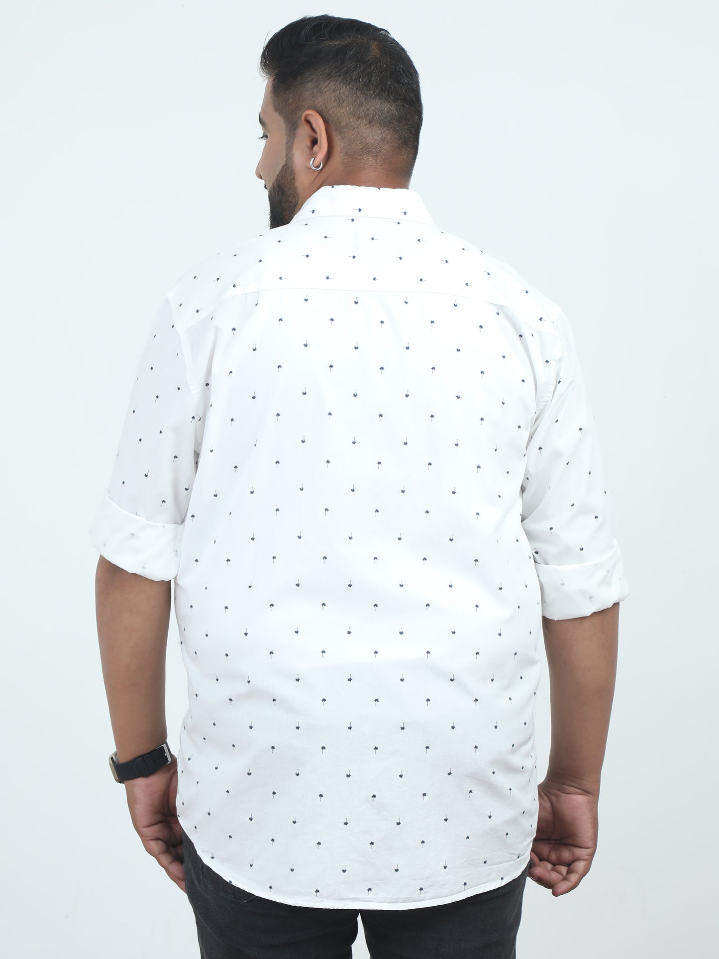 White Radianc Printed Plus Size Shirt