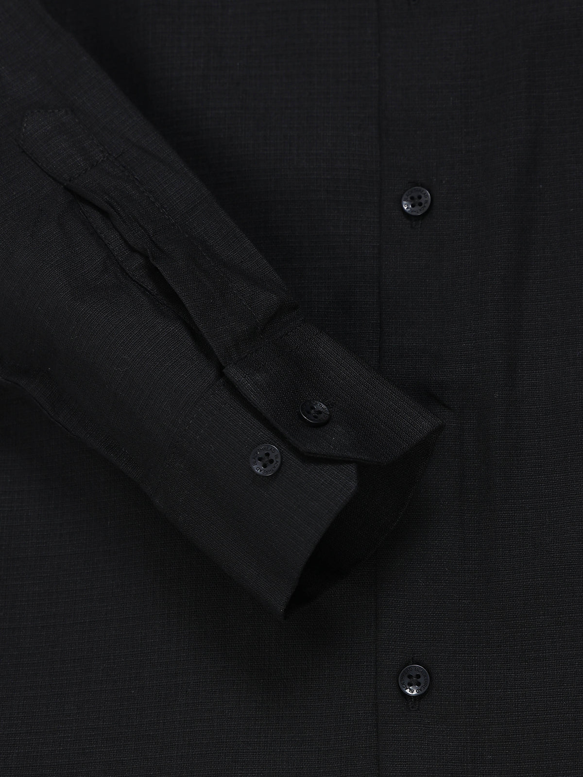 Men's Linen Black Whiskey Glass Embroidery