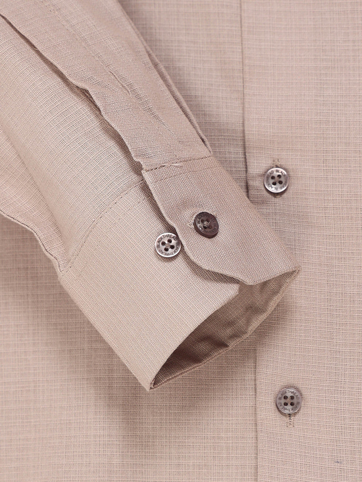 Men's Linen Beige Whiskey Glass Embroidery