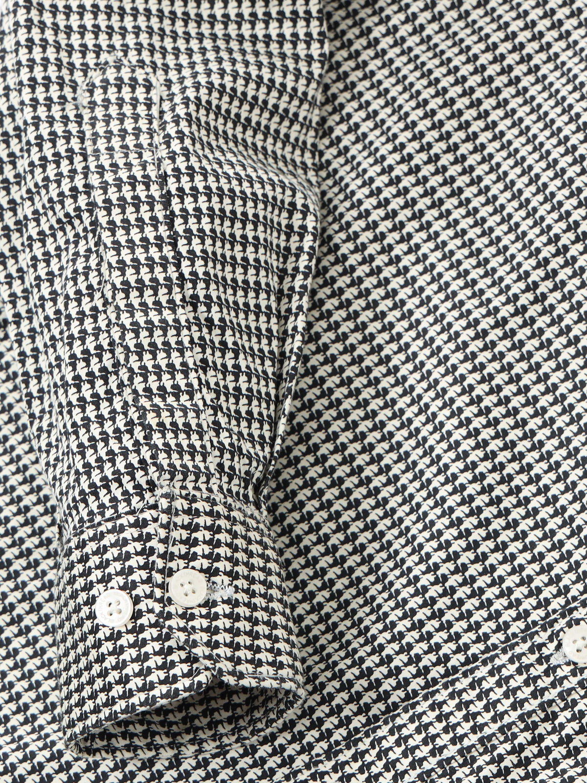 Men’s Black & White Micro Check Slim Fit Casual Shirt By Black Thread