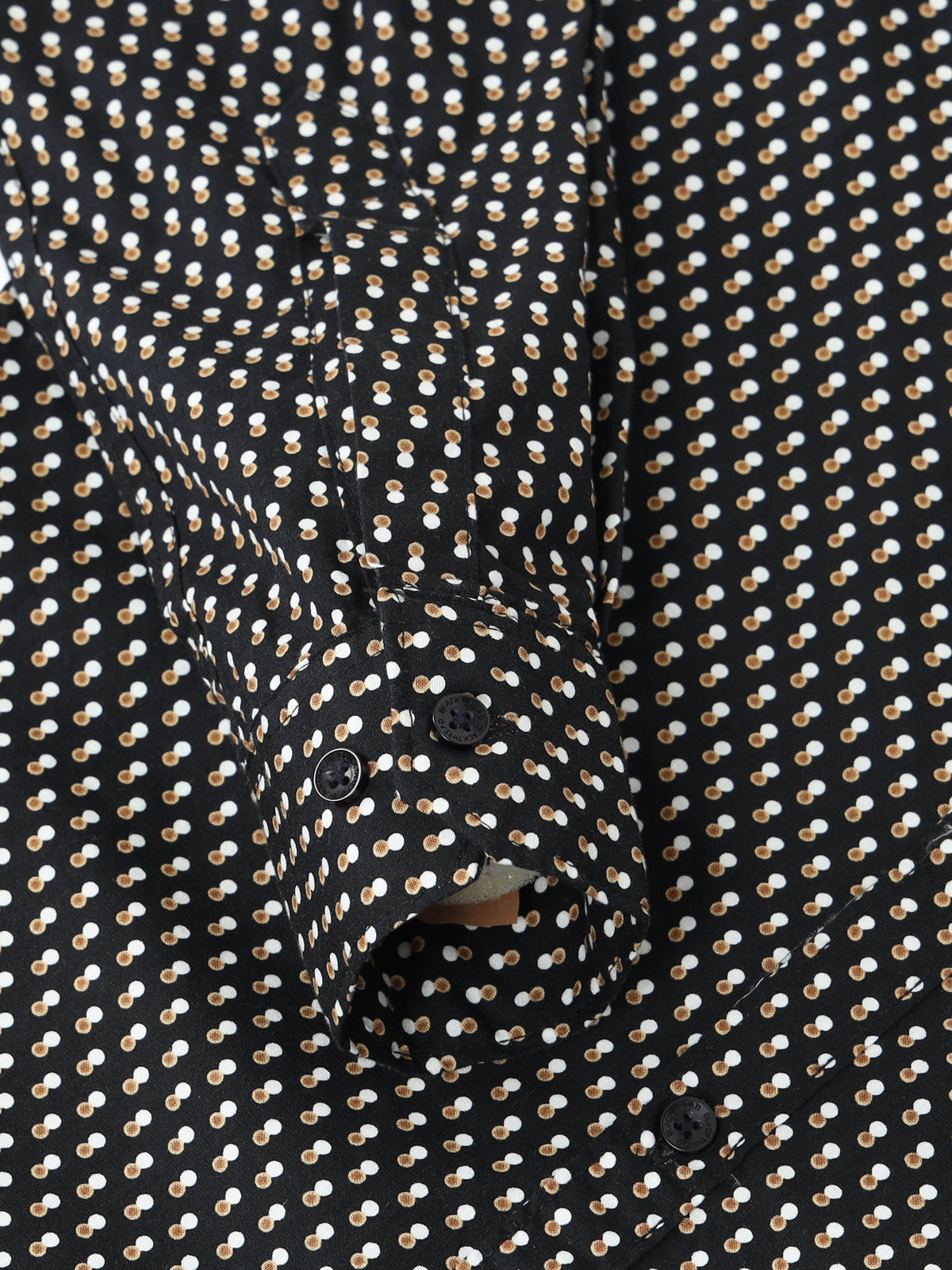 Men’s Black Geometric Printed Slim Fit Casual Shirt By Black Thread