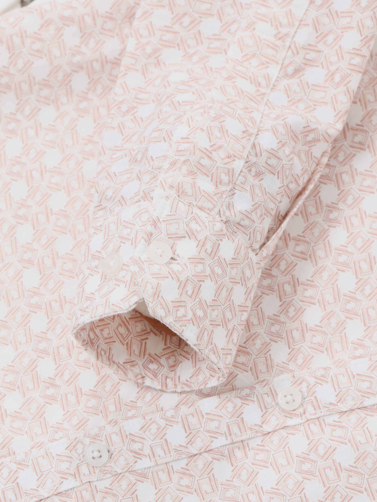 Men’s Light Pink Floral Printed Slim Fit Casual Shirt By Black Thread