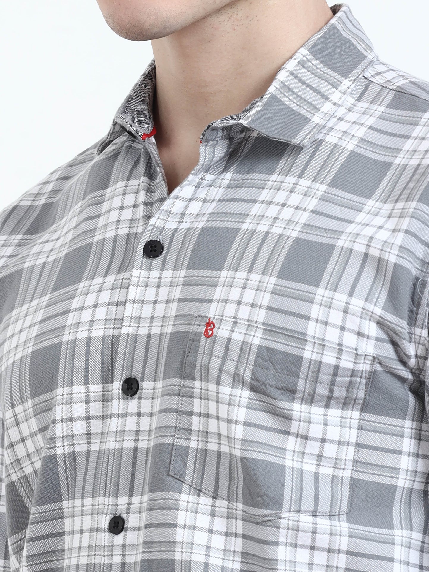 Classic Oslo Grey & White Checks Shirt