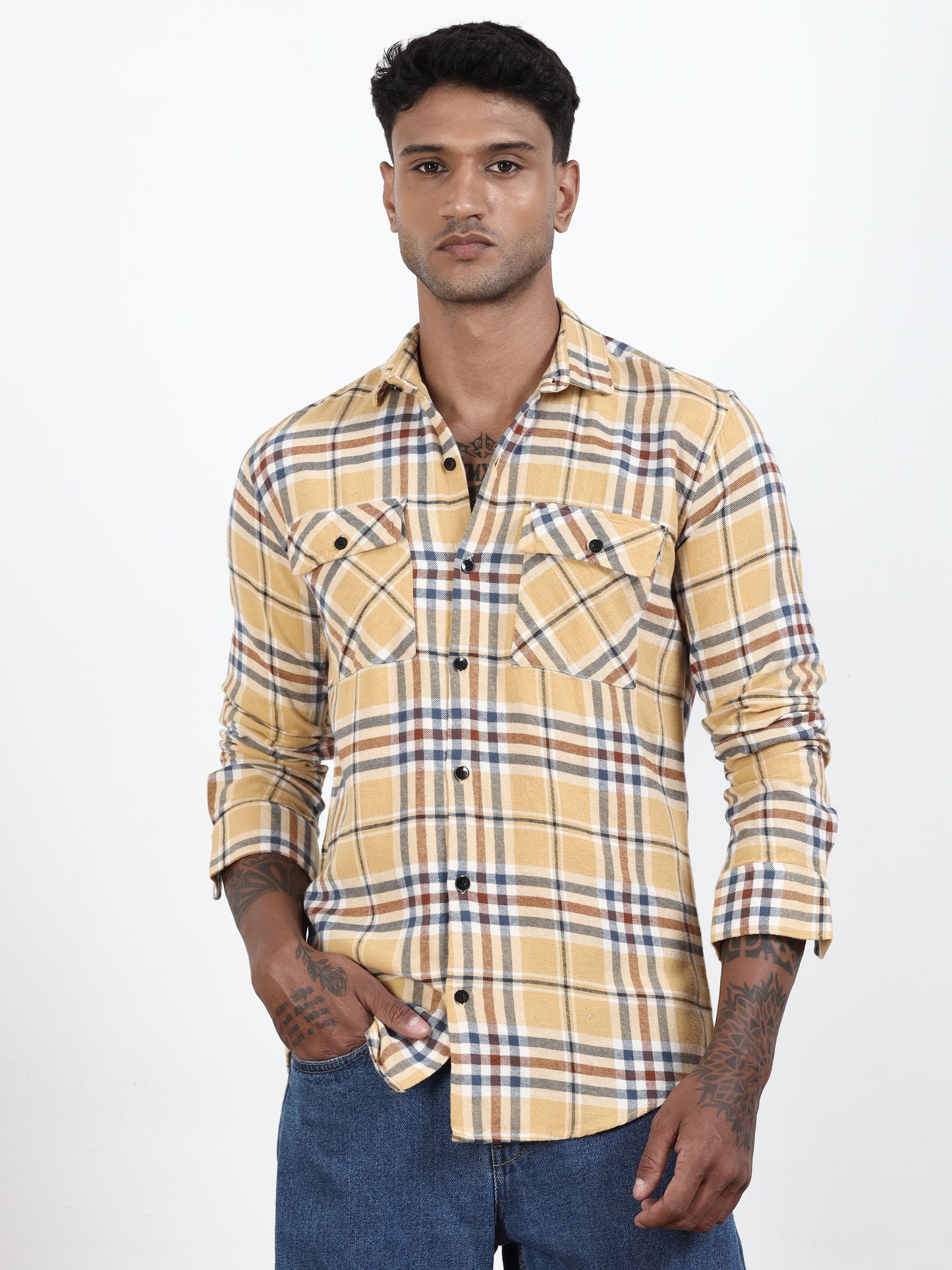 Yellow Checks Shirt