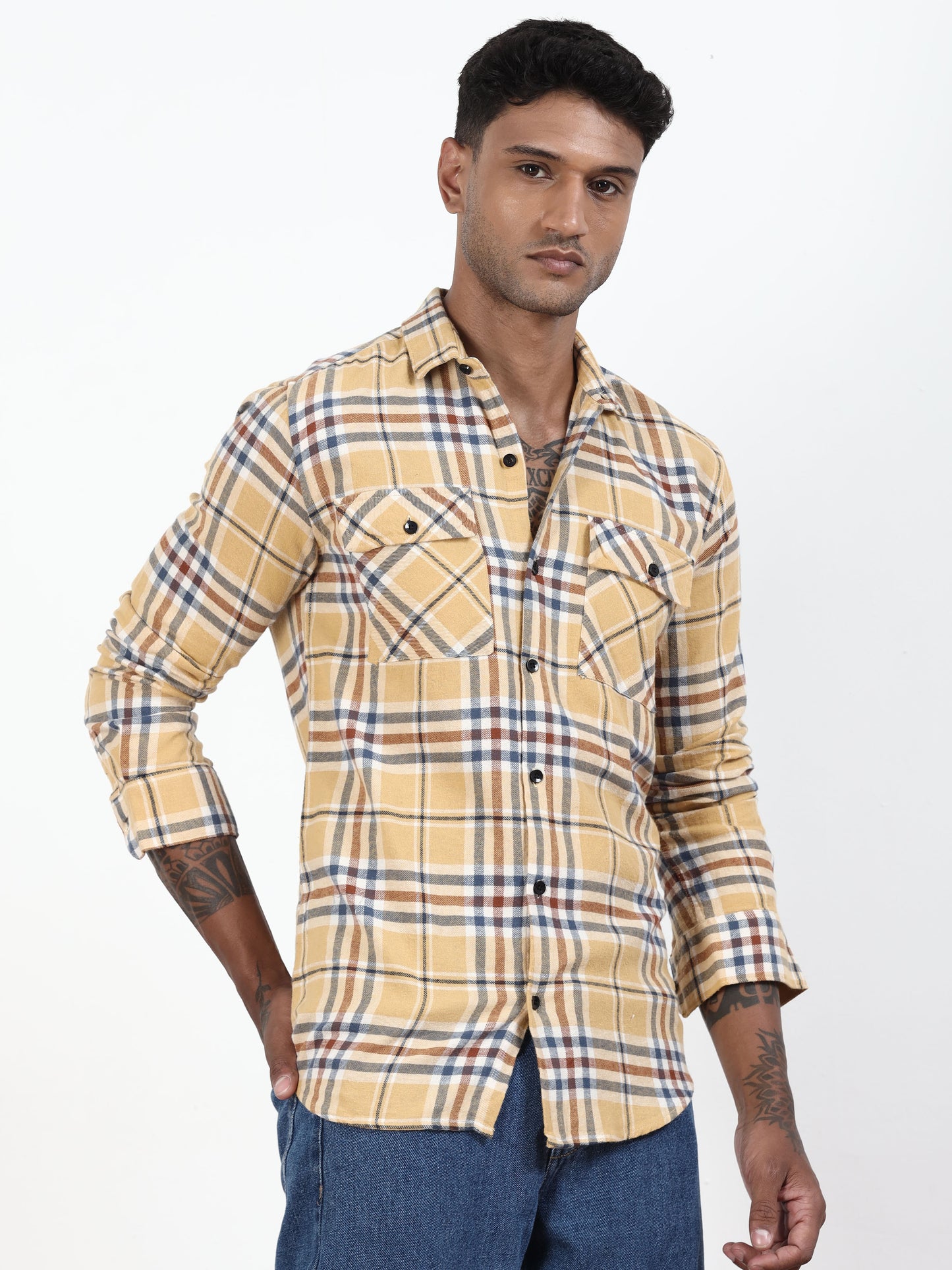 Yellow Checks Shirt