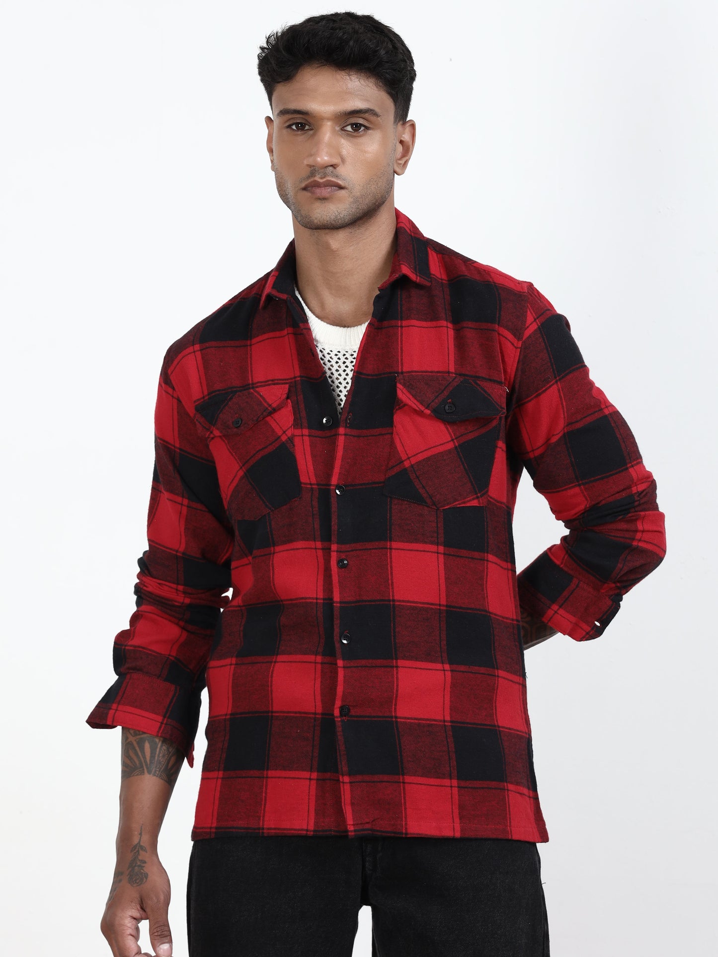 Red & Black Checks Shirt