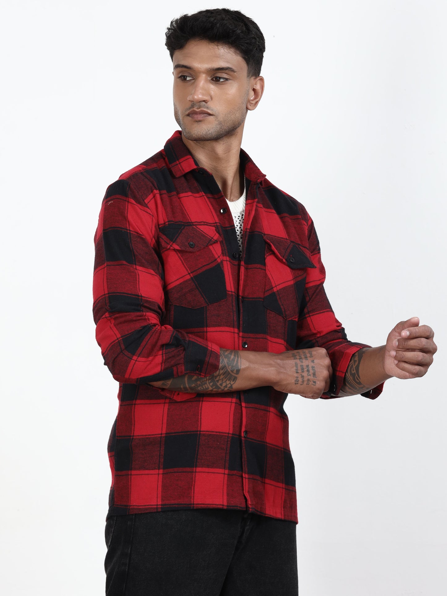 Red & Black Checks Shirt