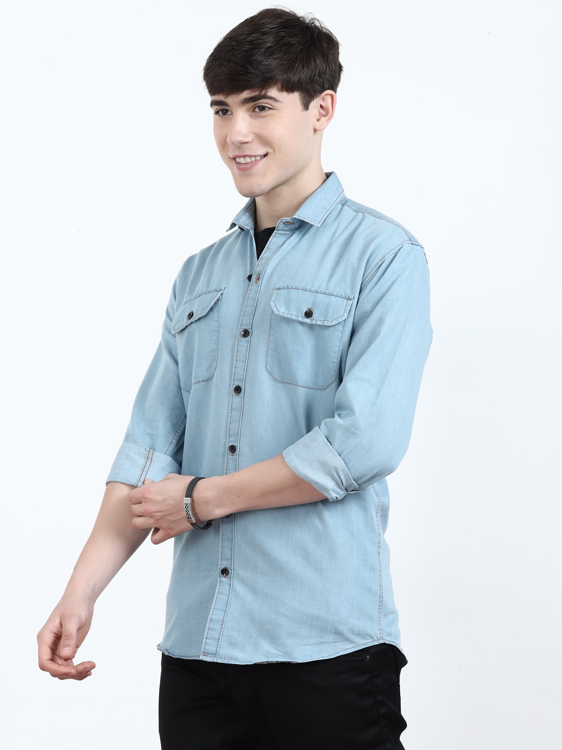  Light Blue denim Shirt for Men 