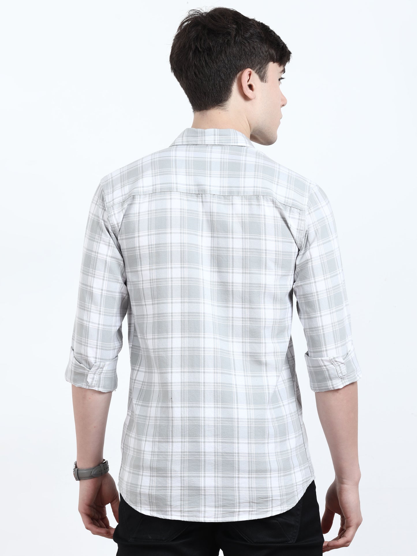 Classic Checks Platinum Shirt For Men