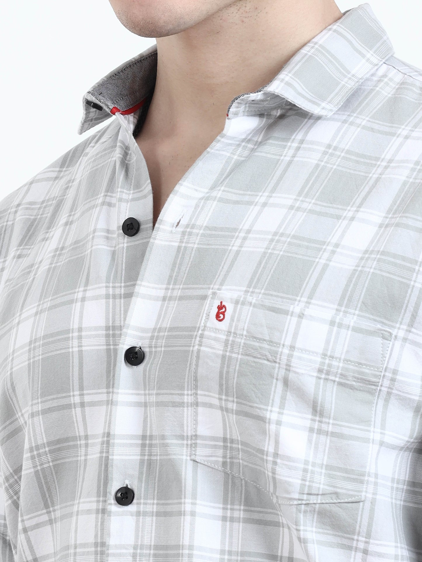 Classic Checks Platinum Shirt For Men